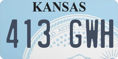 KS license plate 413GWH