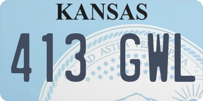 KS license plate 413GWL