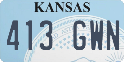 KS license plate 413GWN