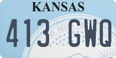 KS license plate 413GWQ
