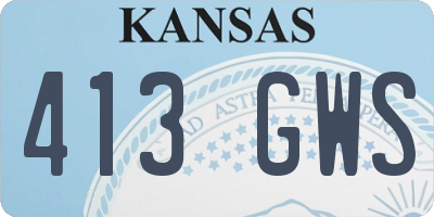KS license plate 413GWS