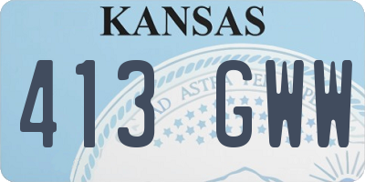 KS license plate 413GWW
