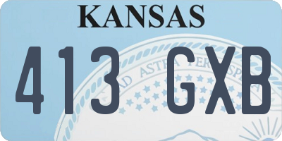 KS license plate 413GXB