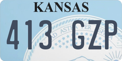 KS license plate 413GZP