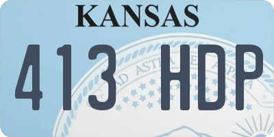 KS license plate 413HDP