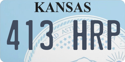 KS license plate 413HRP