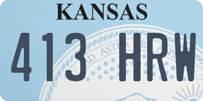 KS license plate 413HRW