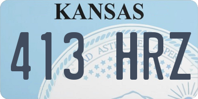 KS license plate 413HRZ
