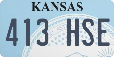 KS license plate 413HSE