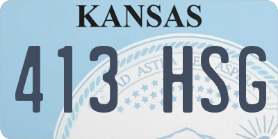 KS license plate 413HSG