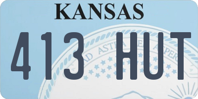 KS license plate 413HUT