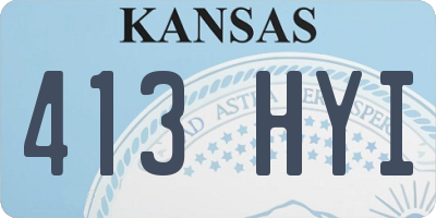KS license plate 413HYI