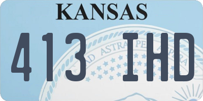 KS license plate 413IHD
