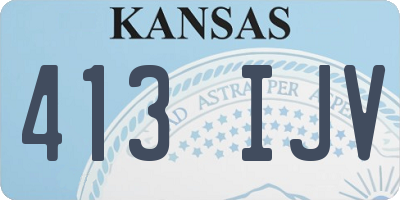 KS license plate 413IJV