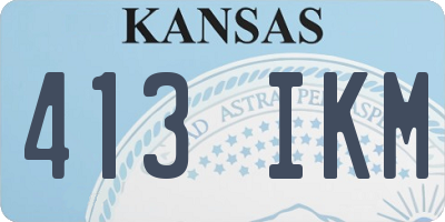 KS license plate 413IKM