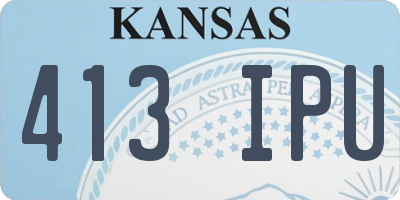 KS license plate 413IPU
