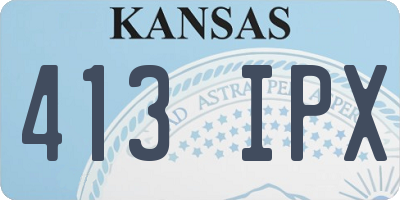 KS license plate 413IPX