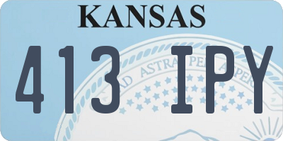 KS license plate 413IPY