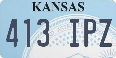 KS license plate 413IPZ
