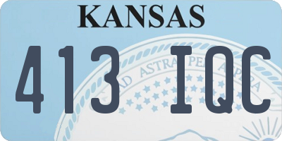 KS license plate 413IQC