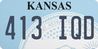 KS license plate 413IQD