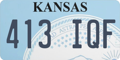 KS license plate 413IQF