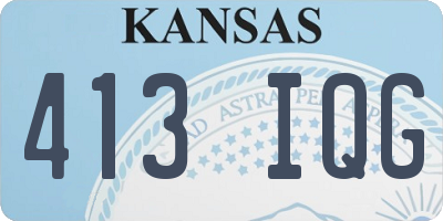 KS license plate 413IQG