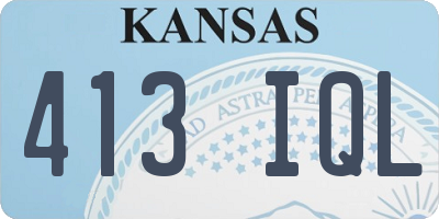 KS license plate 413IQL