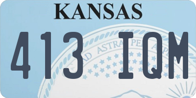KS license plate 413IQM