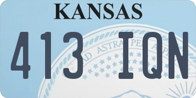 KS license plate 413IQN
