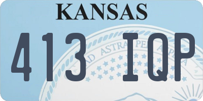 KS license plate 413IQP