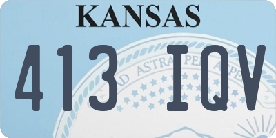KS license plate 413IQV