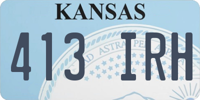 KS license plate 413IRH