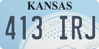 KS license plate 413IRJ