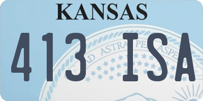 KS license plate 413ISA