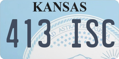 KS license plate 413ISC