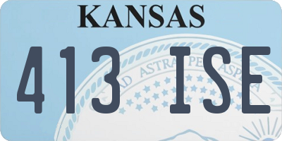 KS license plate 413ISE