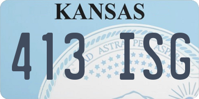 KS license plate 413ISG