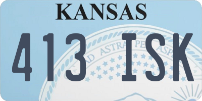 KS license plate 413ISK