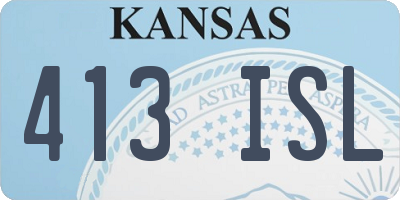 KS license plate 413ISL