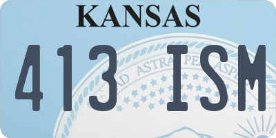 KS license plate 413ISM
