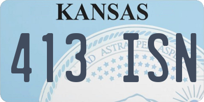 KS license plate 413ISN