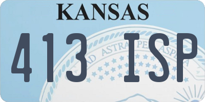 KS license plate 413ISP