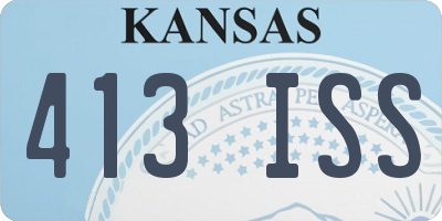 KS license plate 413ISS
