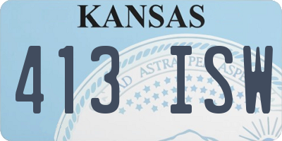 KS license plate 413ISW