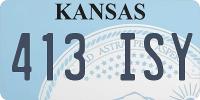KS license plate 413ISY