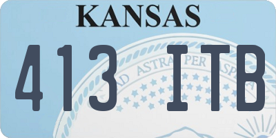 KS license plate 413ITB