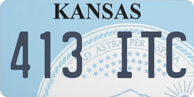 KS license plate 413ITC