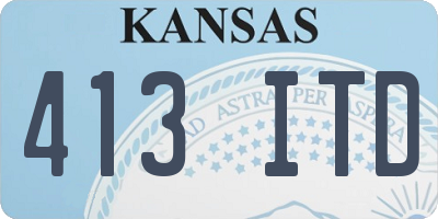 KS license plate 413ITD