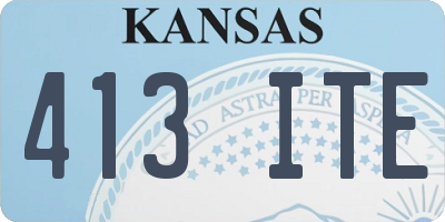 KS license plate 413ITE